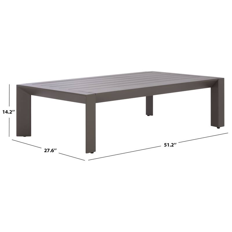 SAFAVIEH COUTURE Donaldo Aluminum Coffee Table - 51"W x 28"D x 14"H