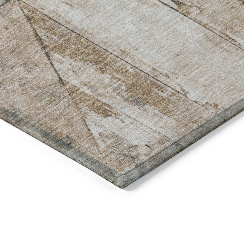 HomeRoots Geometric Transitional Rectangle Outdoor Rug