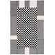 preview thumbnail 25 of 33, SAFAVIEH Handmade Genre Gunbritt Checkered Wool Rug 3' x 5' - Black/Ivory - Rectangle