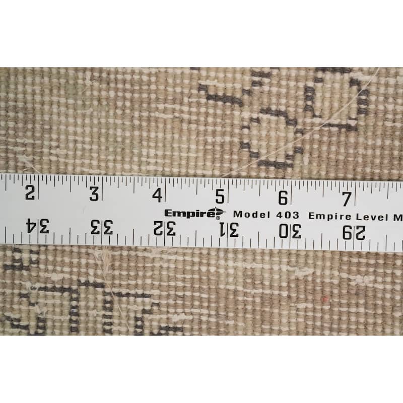 Hand Knotted Oriental 100% Wool Carpet Traditional Floral Beige & Ivories Tabriz Area Rug - 9' 10'' X 6' 6''