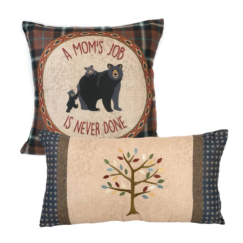 Donna Sharp Tree of Love 2PC Decorative Pillow Set - Polyester - Set of 2 - Accent