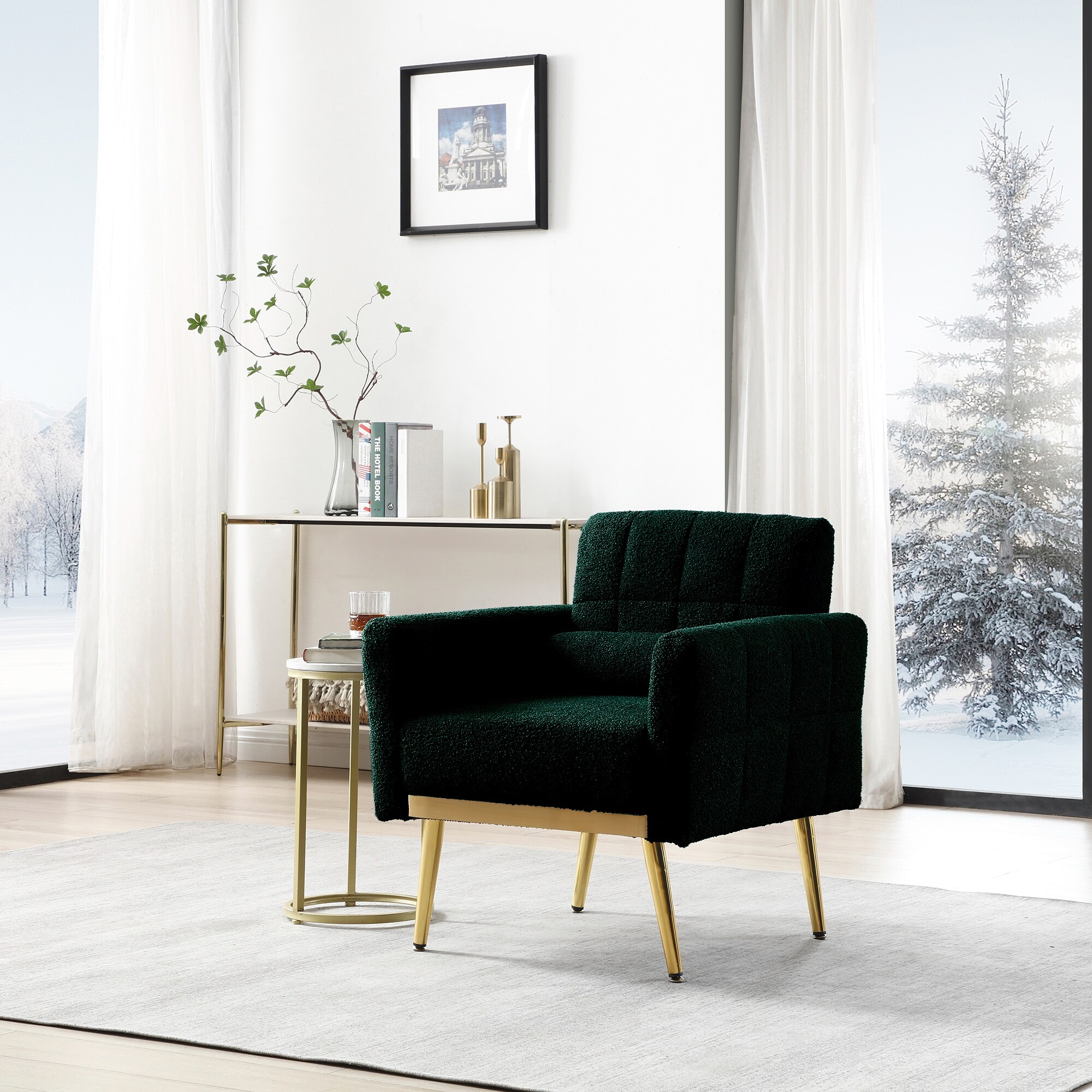Green shop reading chair