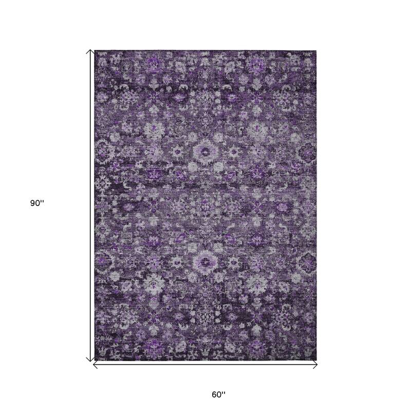 HomeRoots Oriental Traditional Rectangle Outdoor Rug