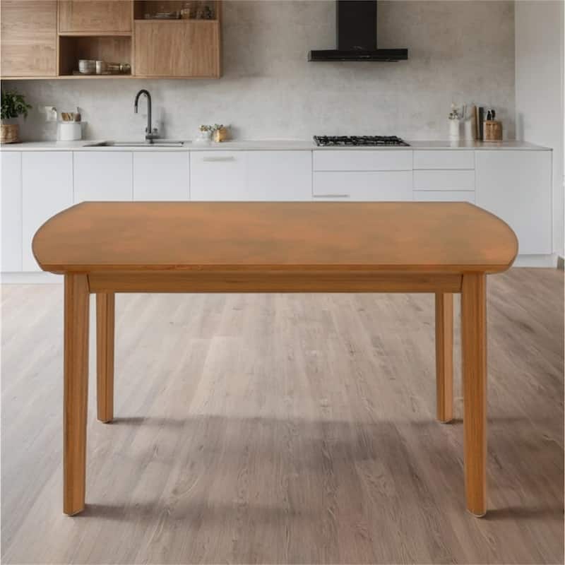 47" Modern Rectangular Wood Dining Table with Legs for 4