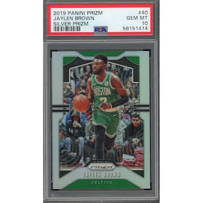 Jaylen Brown 2019 Panini Silver Prizm Basketball Card #40 Graded PSA 10 - 8'6" x 11'6"