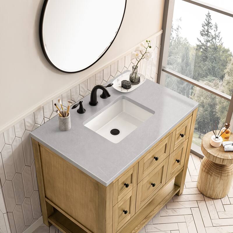 James Martin Vanities Breckenridge 36" Single Vanity, Light Natural Oak