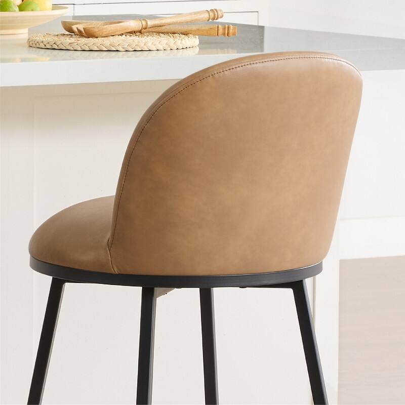 Beverly Swivel Counter Bar Stool Set 26 in Barstools with Metal Frame
