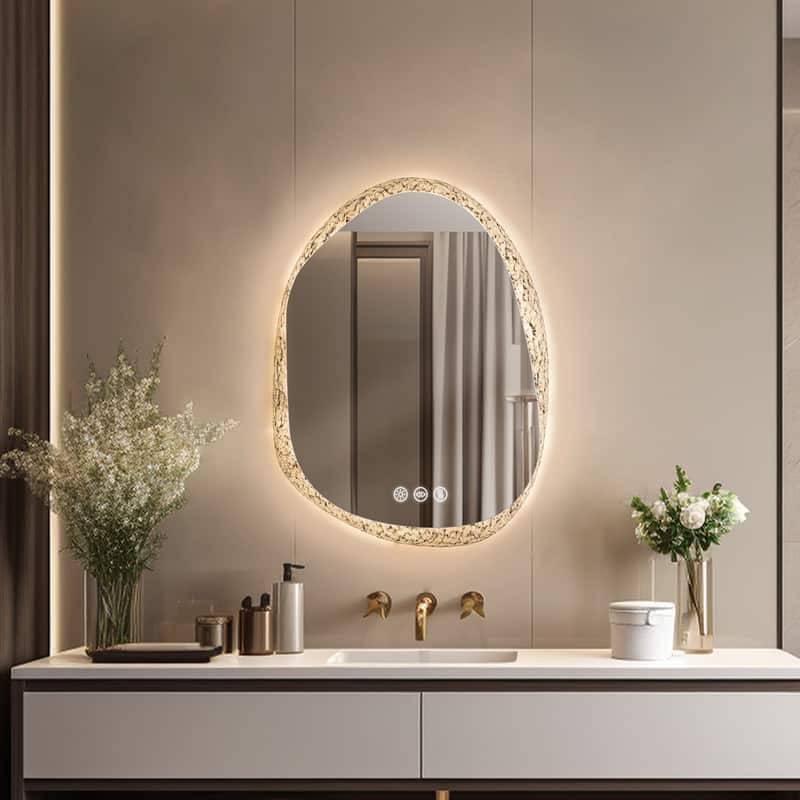 28 x 35 Inch LED Bathroom Vanity Mirror with Lights for Wall, Anti Fog Mirror for Bathroom, 3 Colors and Dimmable Light - 24"X32"