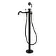 preview thumbnail 15 of 13, Kingston Brass Paris Freestanding Tub Faucet with Hand Shower Matte Black