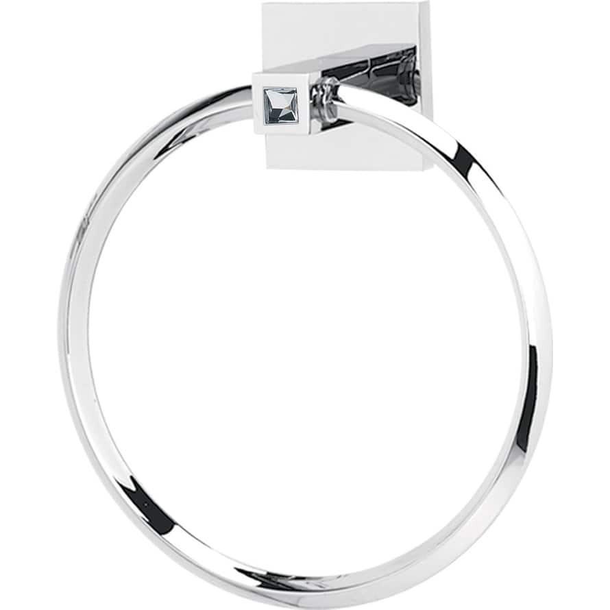 Alno 6 Inch Towel Ring from the Contemporary II Crystal Collection
