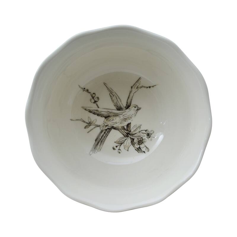 222 Fifth Adelaide 16-Piece Porcelain Dinnerware Set with Round Plates, Bowls, and Mugs, Antique White