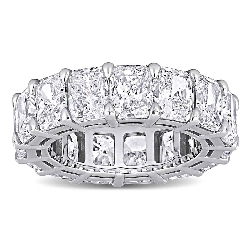 Miadora 15 3/4ct TDW Radiant Cut Diamond Full Eternity Ring in 18k White Gold