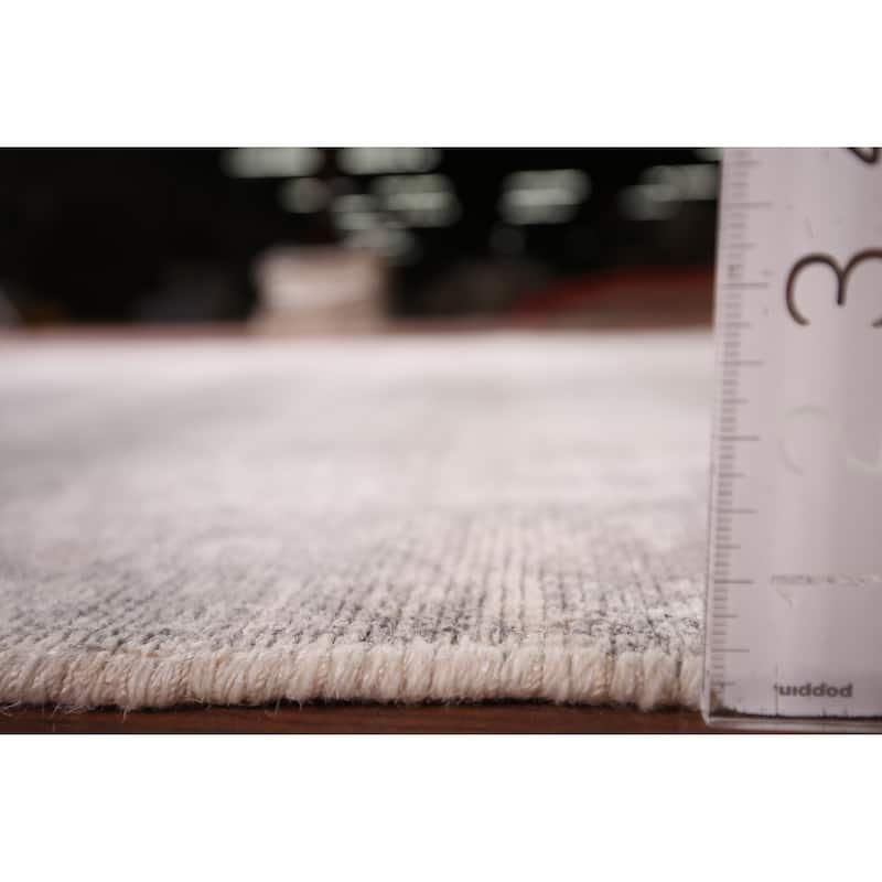 Abstract Contemporary Area Rug Hand-Knotted Oriental Wool Carpet - 5'4"x 7'7"