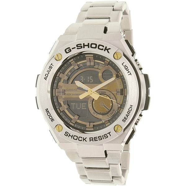 G Shock Gst 210d 9a G Steel Series Luxury Watch Silver Gold One Size Overstock