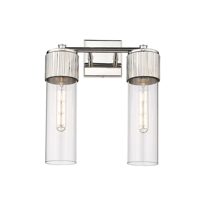 Innovations Lighting 428-2W-16-14 Bolivar Vanity Bolivar 2 Light 14" - Polished Nickel / Clear