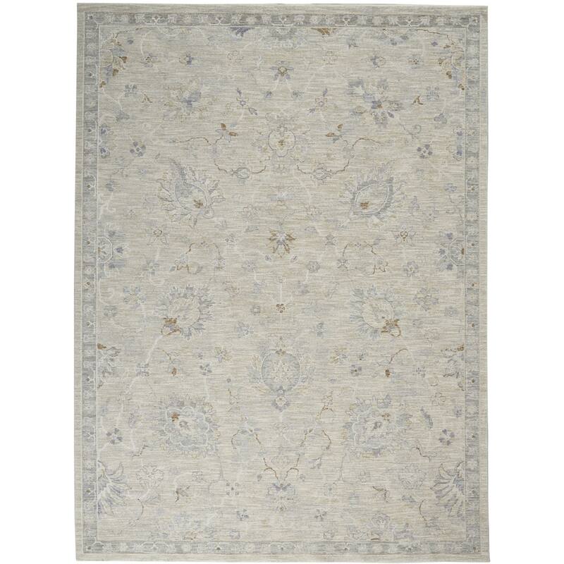 Power Loomed Floral Traditional Durable Area Rug - 124' X '94' X '0.5