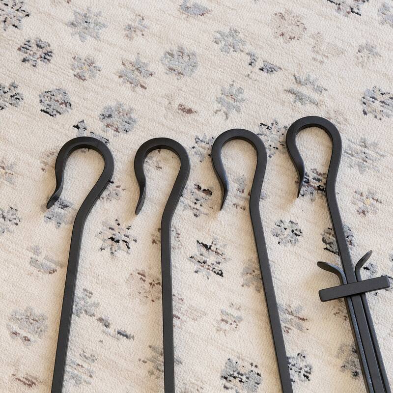 Achla Designs 30 H. Shepherd's Hook Inline Tool Set, Black