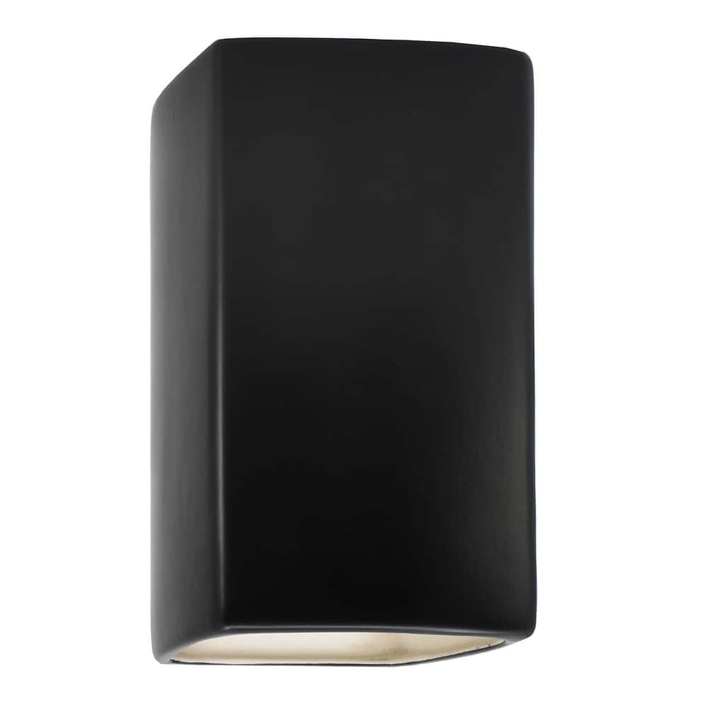 Justice Design Ambiance - Large ADA Rectangle Wall Sconce - Closed Top (Outdoor) - Replaceable Bulb