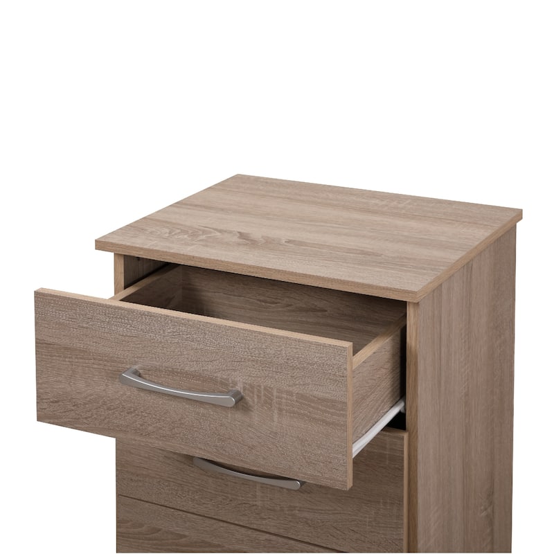Wooden Nightstand with 3-Drawer - 24" - Brown
