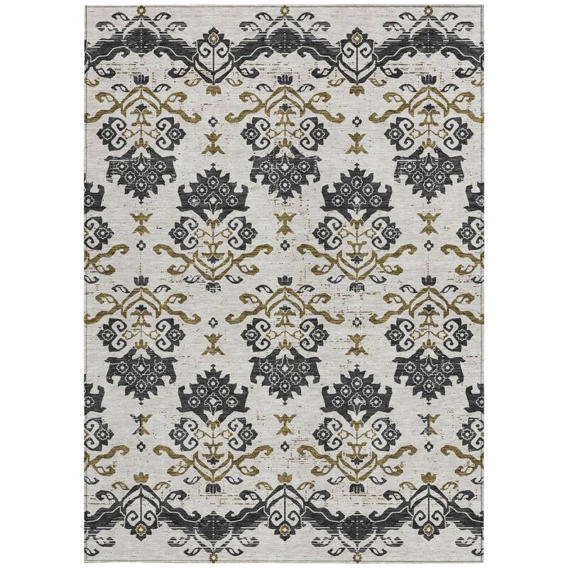 HomeRoots Oriental Transitional Rectangle Outdoor Rug