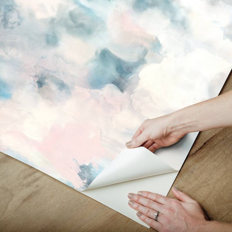 WallPops Scott Living Nimbus Blue Self Adhesive Mural - N/A