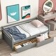preview thumbnail 1 of 7, Versatile Twin Size Daybed with Hideaway Drawers, Wooden Sofa Bed for Bedroom Living Room Children Room Gray