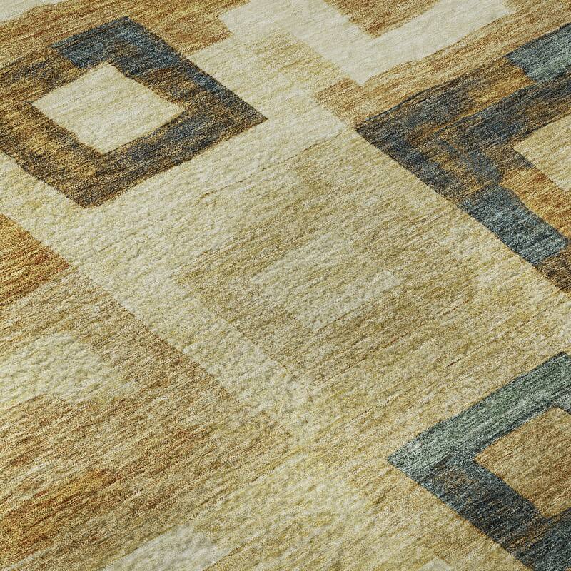 Premium Washable Super Soft Blocky Contemporary Mayfield Rug