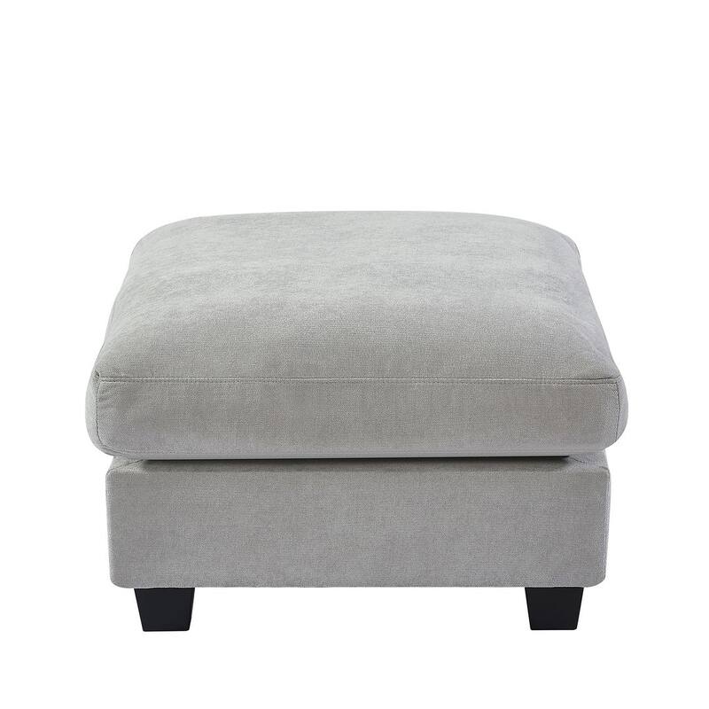 Modern Linen Upholstered Large Modular Sectional Sofa, L-Shape Couvertible Sofa Couch with Reversible Chaise for Living Room