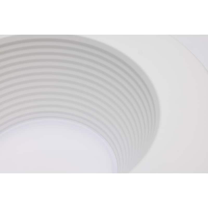 Retrofit Deep Baffle 8/10.5/13.5Ws 27K/30K/35K/40K/50K CCT 5-6In Round White 120V