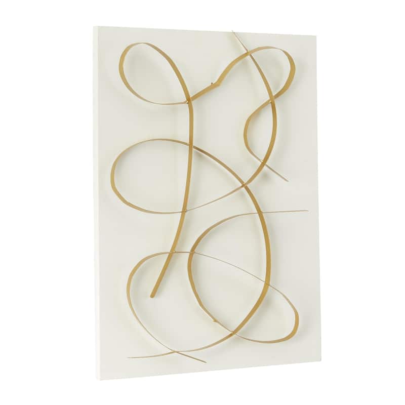 Metal Abstract Overlapping Lines Home Wall Decor with White or Black Backing - White or Black - CosmoLiving by Cosmopolitan