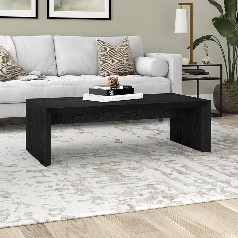 Oswin 48" Wide Rectangular Coffee Table - 47.5" Wide - Black Grain