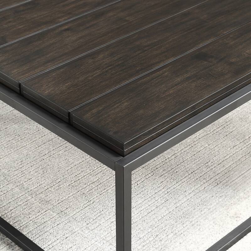 Steve Silver Tolleson Walnut Finish Square Coffee Table