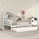 preview thumbnail 3 of 14, Full Size Platform Bed with Trundle and Shelves