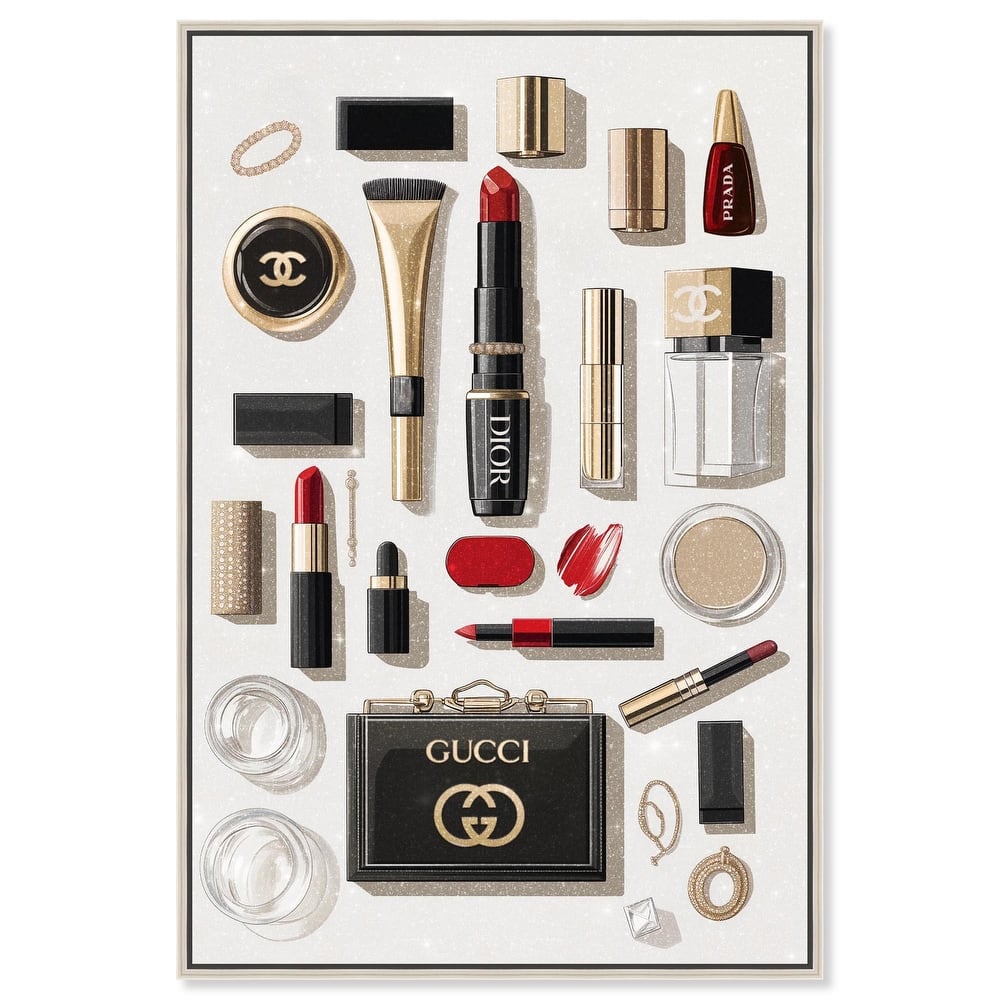 Luxury Makeup Collection II Canvas by Art Remedy
