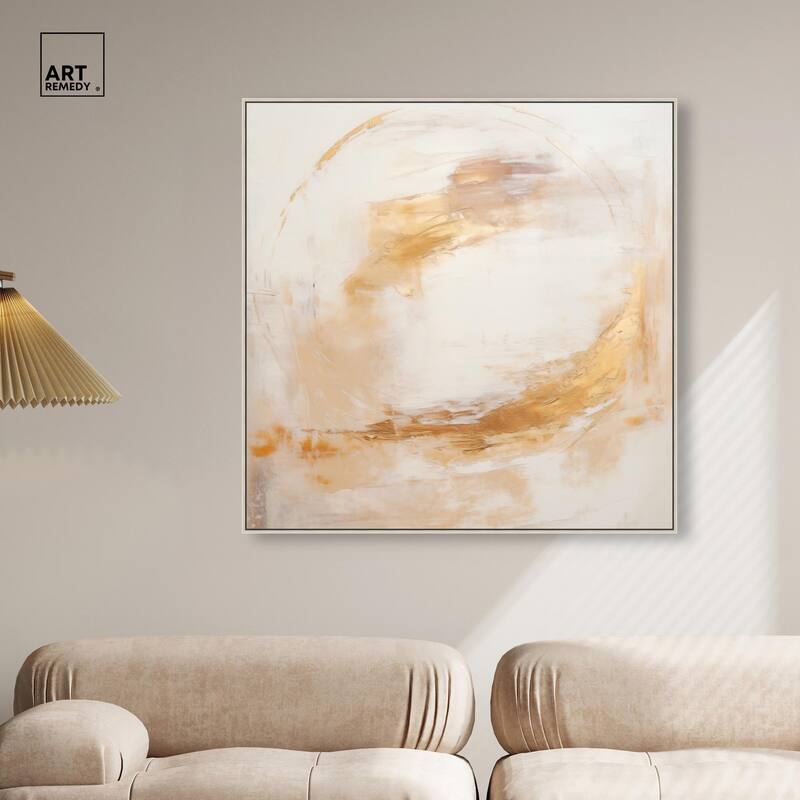 Golden Orb I Canvas by Art Remedy