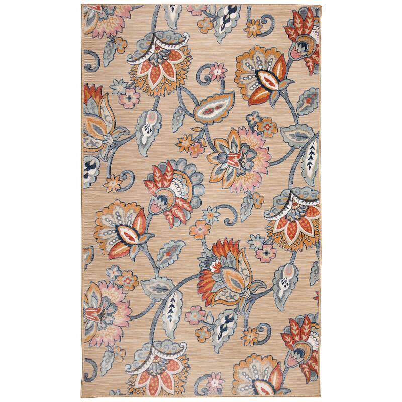 Liora Manne Canyon Ornamental Flower Indoor/Outdoor Rug - 2'6" x 3'11" - Sisal