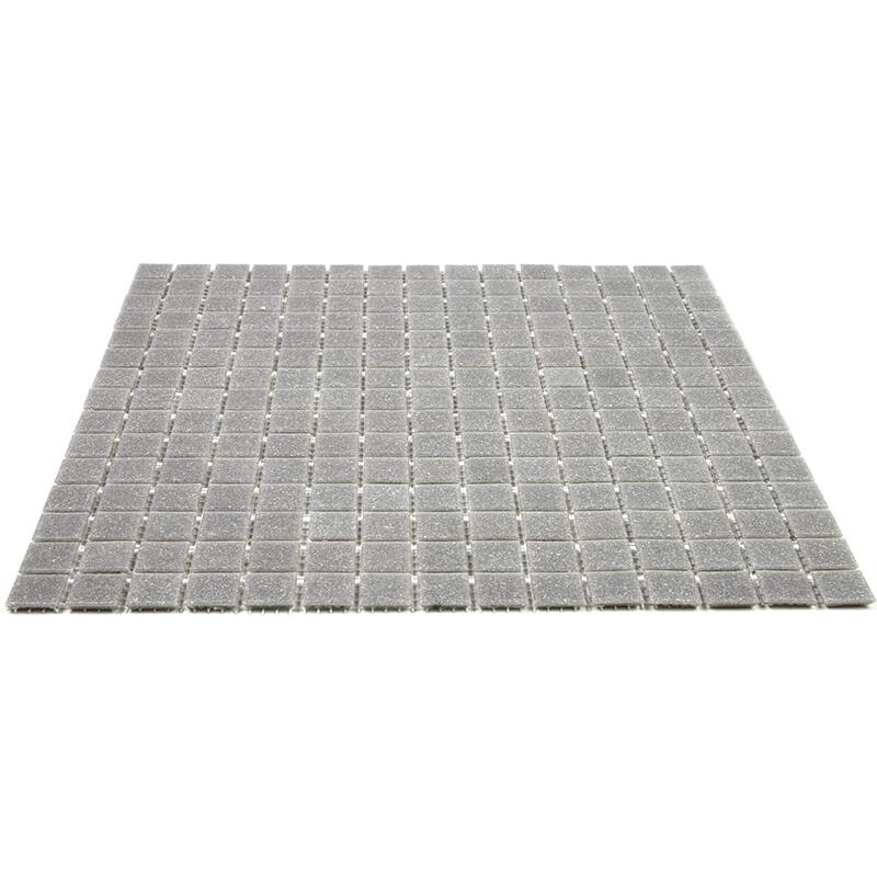 Apollo tile 12" x 12" Dune Glossy Stone Gray Glass Tile (20 sq ft/case) - 20 Pack