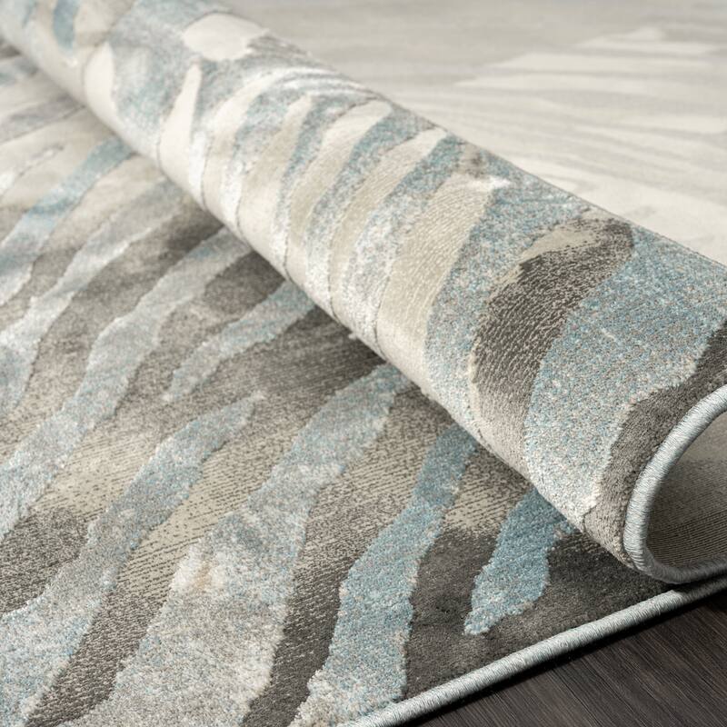 N Natori Serengeti Zebra Print Area Rug