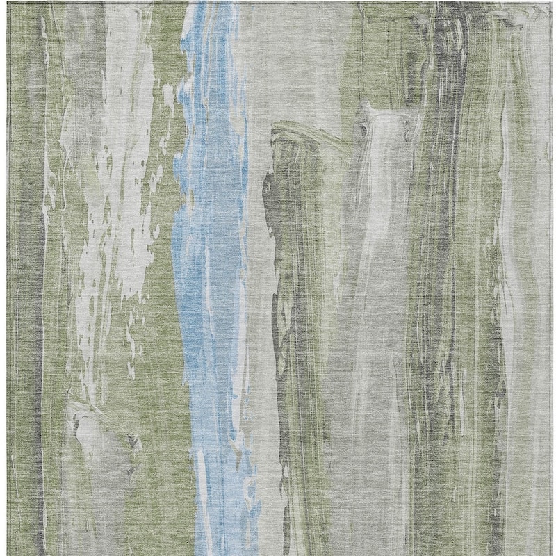 HomeRoots Abstract Transitional Rectangle Outdoor Rug