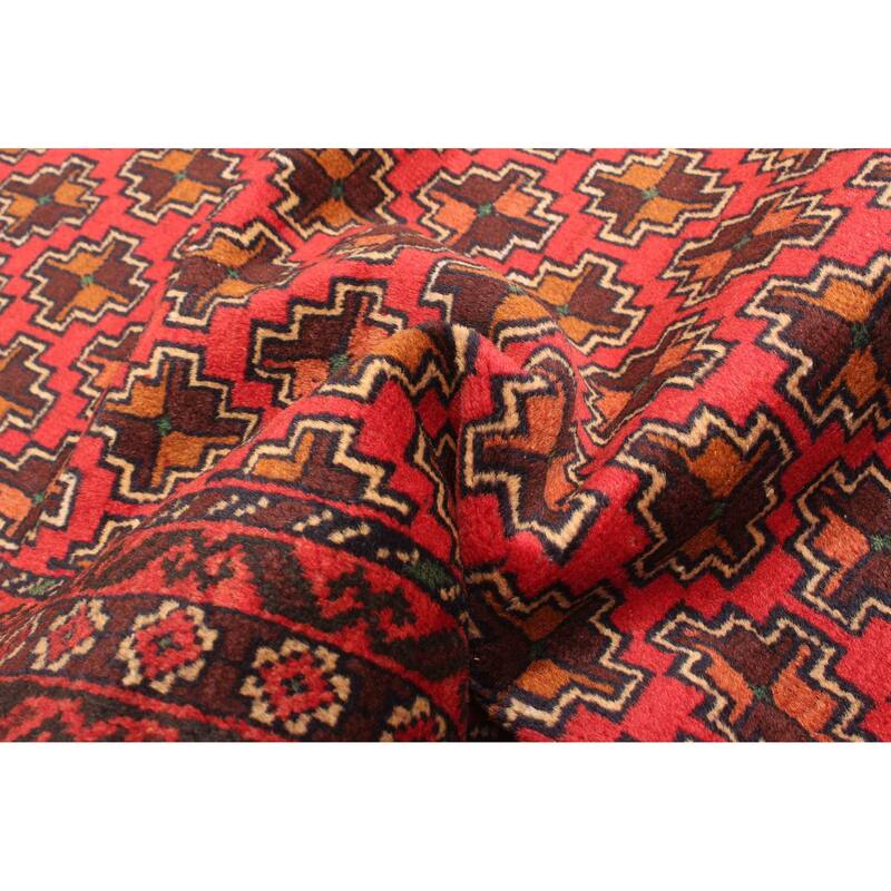 ECARPETGALLERY Hand-knotted Teimani Red Wool Rug - 2'6 x 4'0