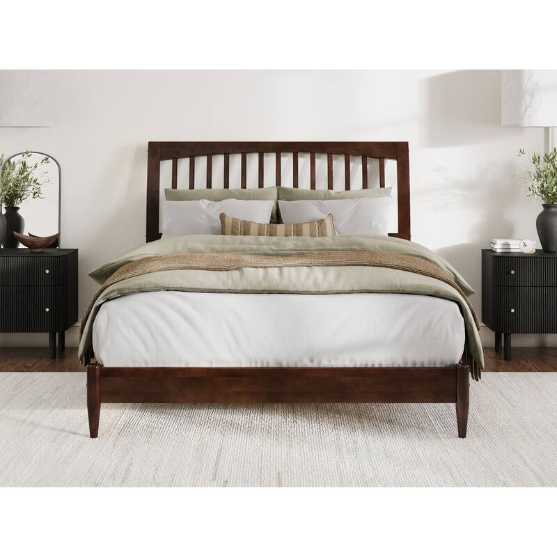 Orleans Solid Wood Low Profile Sleigh Platform Bed