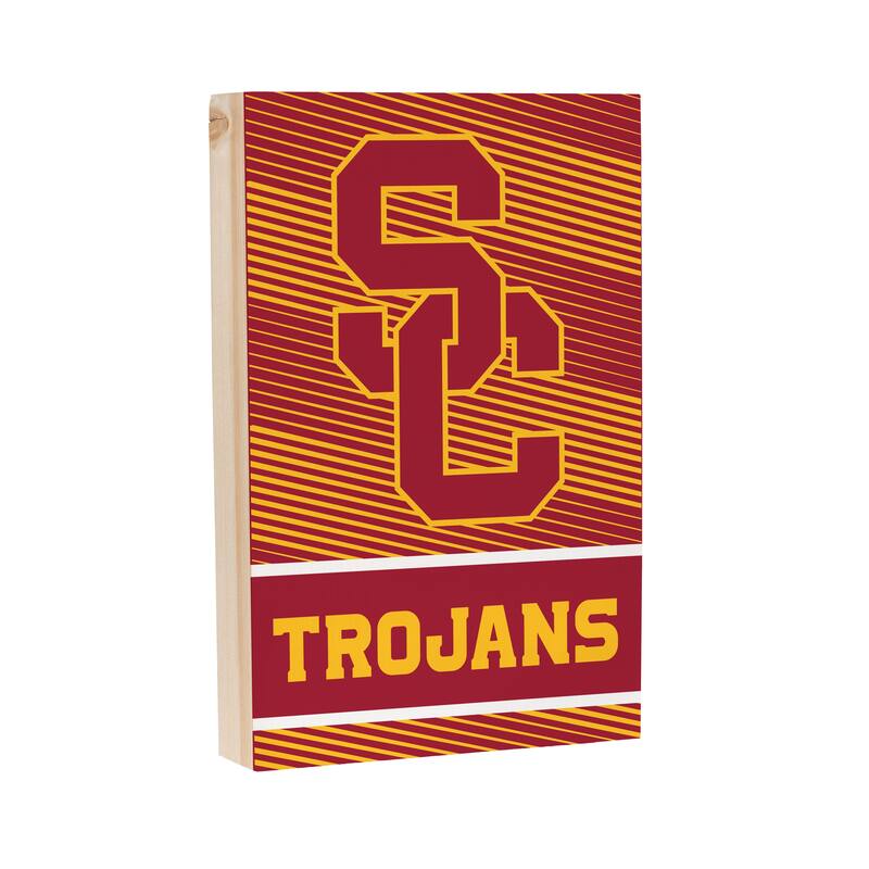 University of Southern California Wooden Tabletop Mantel Shelf Sign