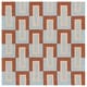 preview thumbnail 10 of 9, SAFAVIEH Handmade Genre Emmeke Mid-Century Modern Wool Rug 6' Square - Light Blue/Rust - Square
