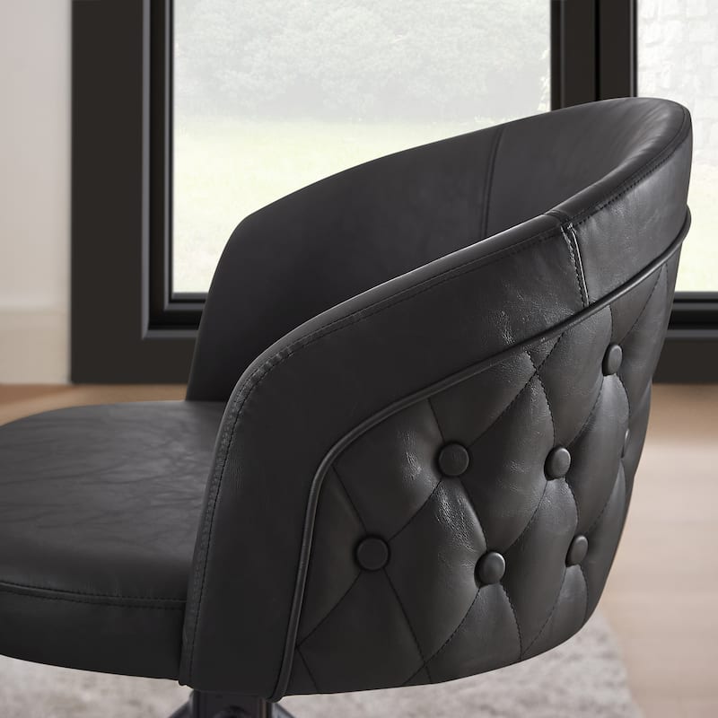 Art Leon Faux Leather Swivel Home Office Chair