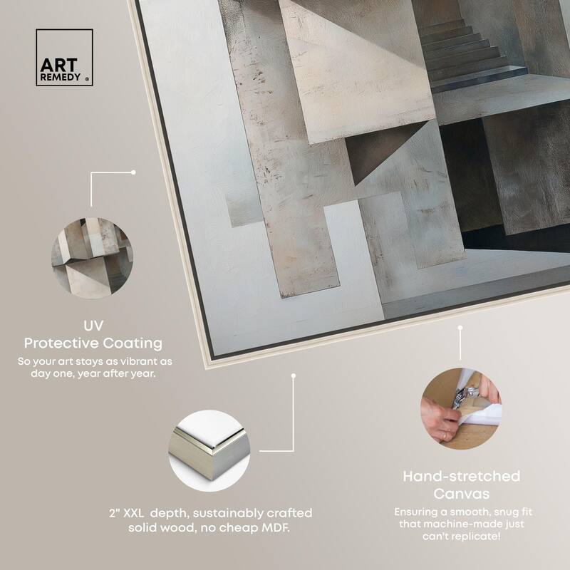 Grey Matrixy Canvas by Art Remedy