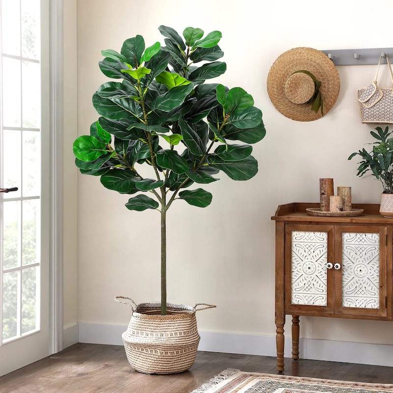 Artificial Fiddle Leaf Fig Tree 63 Inch for Indoor Outdoor - 160CM