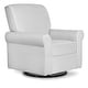 preview thumbnail 2 of 18, Evolur London Upholstered Plush Seating Glider Swivel, Ergonomically Designed for Nursery Misty Grey