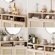 preview thumbnail 6 of 5, Ail Accent Rattan Sideboard Buffet Storage Cabinet With 2 Doors - 15.7"L x 31.4"W x 36.2"H