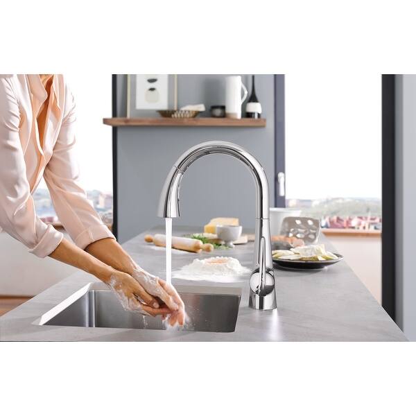Shop Grohe 30 313 Ladylux Cafe Pull Down Spray Kitchen Faucet With