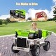 preview thumbnail 3 of 5, Ride On Car Truck w/Remote Control & Electric Dump Bed White - White & Green